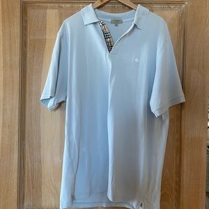 Men’s Baby Blue Classic Fit Burberry Polo